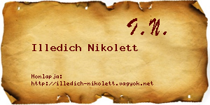 Illedich Nikolett névjegykártya